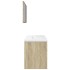 Set de muebles de baño 3 pzas madera contrachapada roble