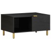 Mesa de centro madera contrachapada negro 80x50x40 cm
