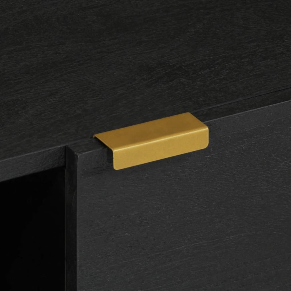 Mesa de centro madera contrachapada negro 80x50x40