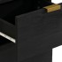Aparador de madera de ingeniería negro 40x33x75