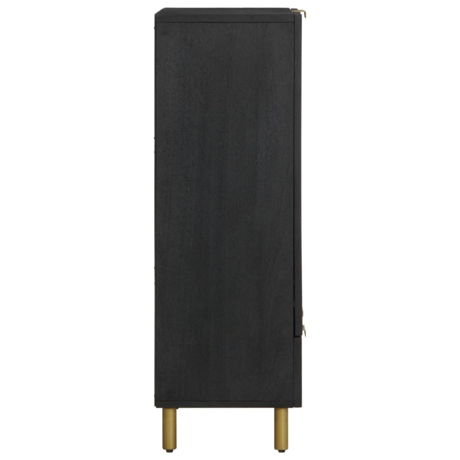 Aparador alto madera de ingeniería negro 60x33x100