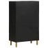 Aparador alto madera de ingeniería negro 60x33x100
