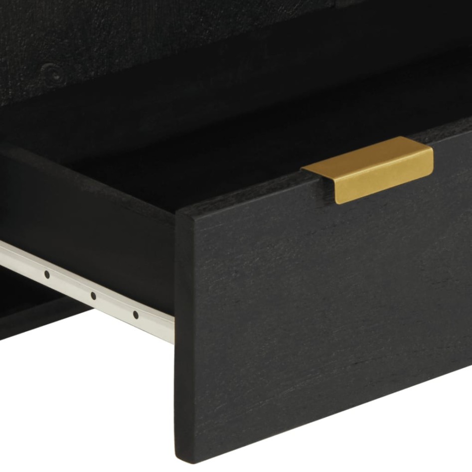 Aparador alto madera de ingeniería negro 60x33x100