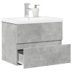 Set muebles de baño 2 piezas madera contrachapada gris hormigón