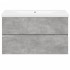 Set muebles de baño 2 piezas madera contrachapada gris