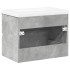Set muebles de baño 2 piezas madera contrachapada gris