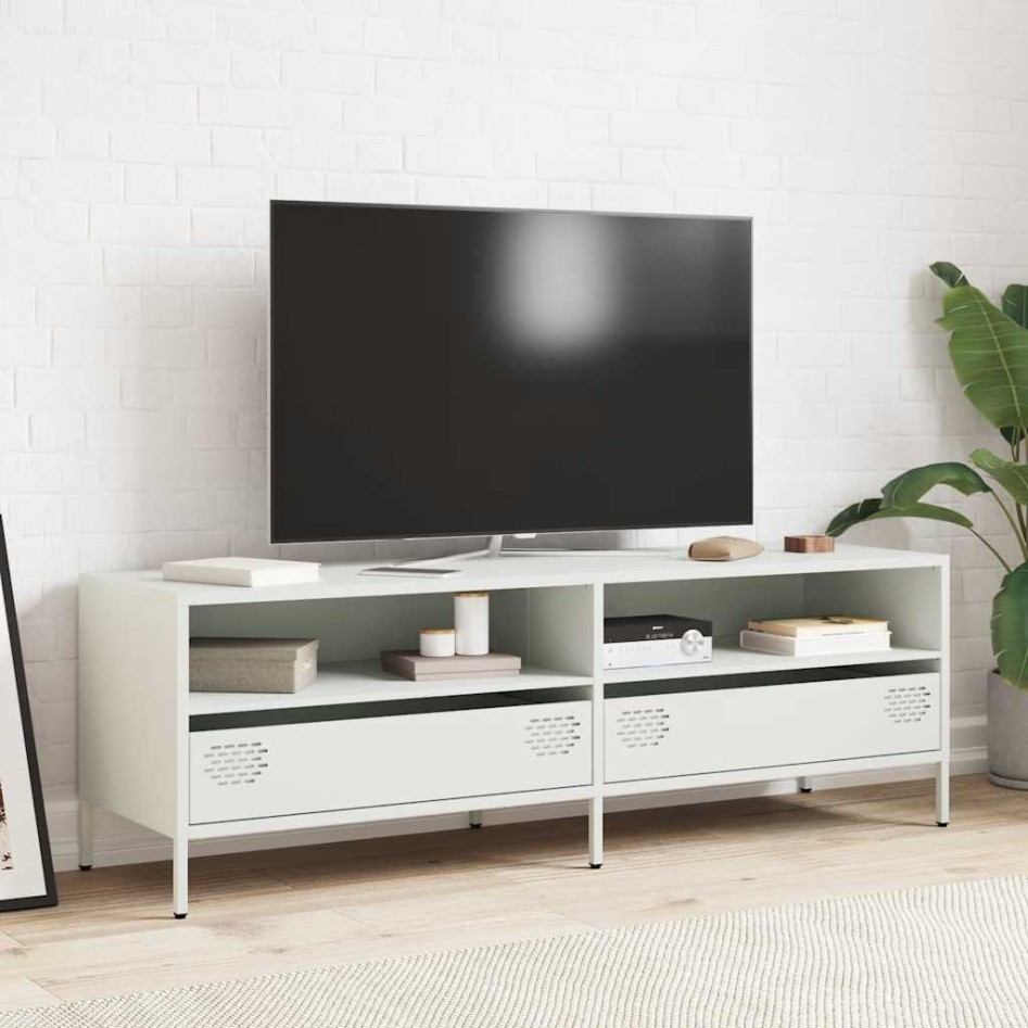 Mueble para TV acero laminado en frío blanco 135x39x43,5