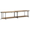 Mueble de TV madera maciza de mango rugosa 200x42x40 cm