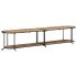 Mueble de TV madera maciza de mango rugosa 200x42x40