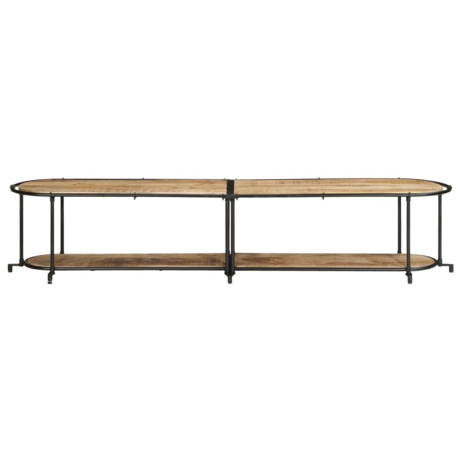 Mueble de TV madera maciza de mango rugosa 200x42x40