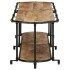 Mueble de TV madera maciza de mango rugosa 200x42x40