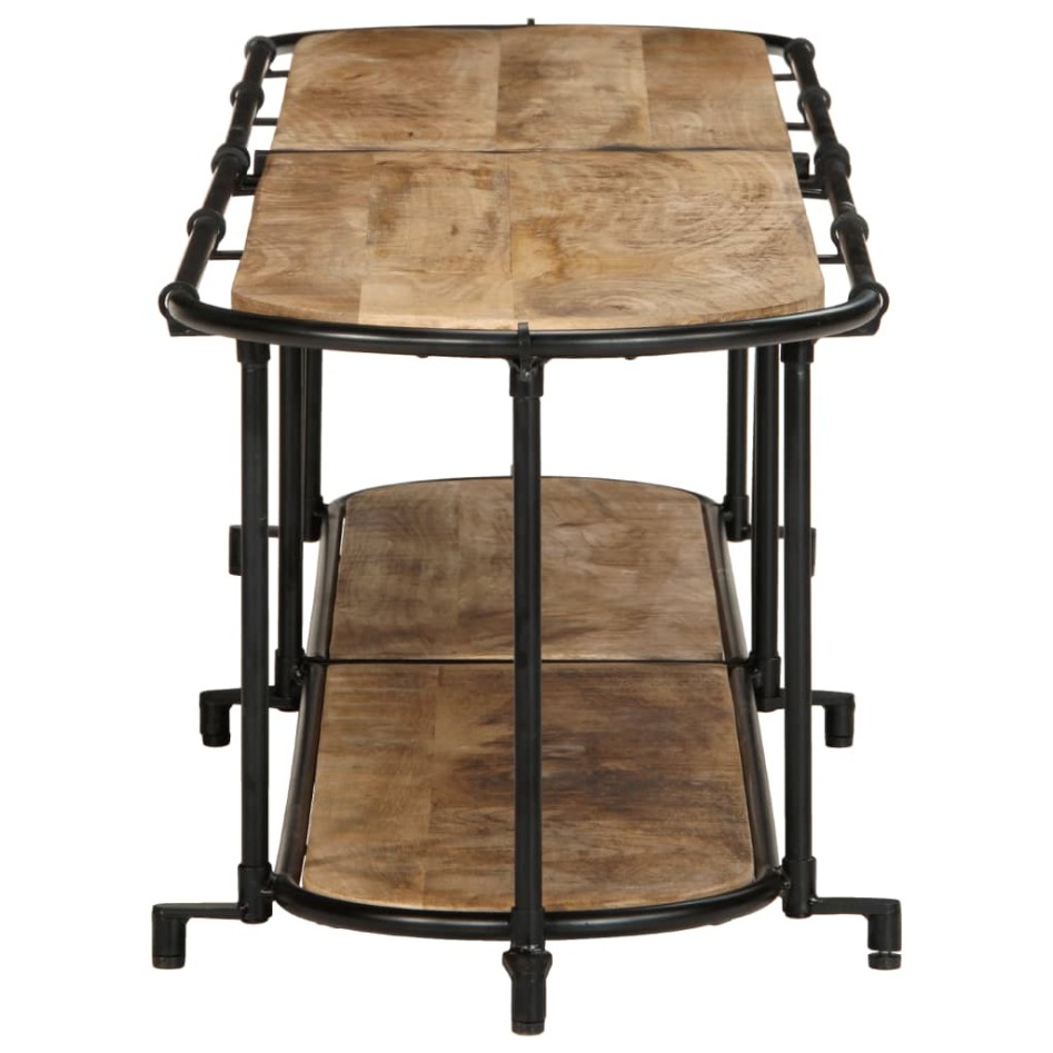 Mueble de TV madera maciza de mango rugosa 200x42x40