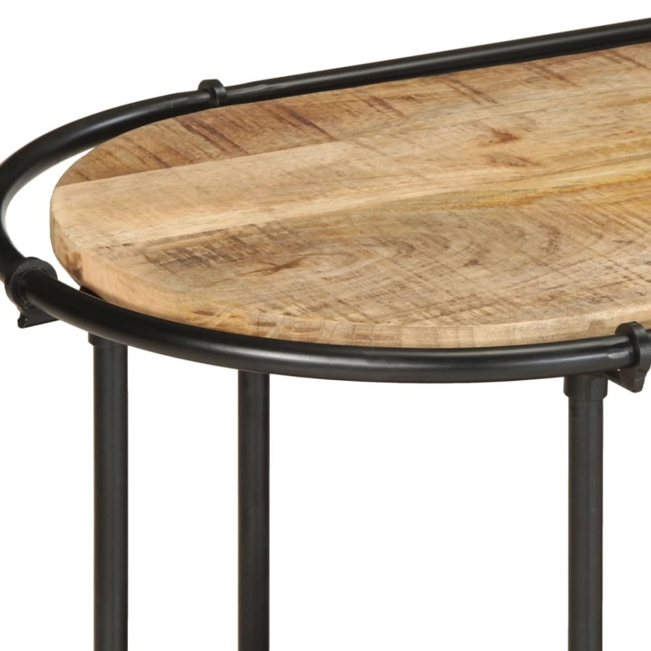 Mueble de TV madera maciza de mango rugosa 200x42x40