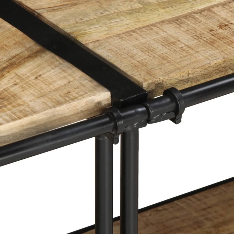 Mueble de TV madera maciza de mango rugosa 200x42x40