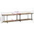 Mueble de TV madera maciza de mango rugosa 200x42x40