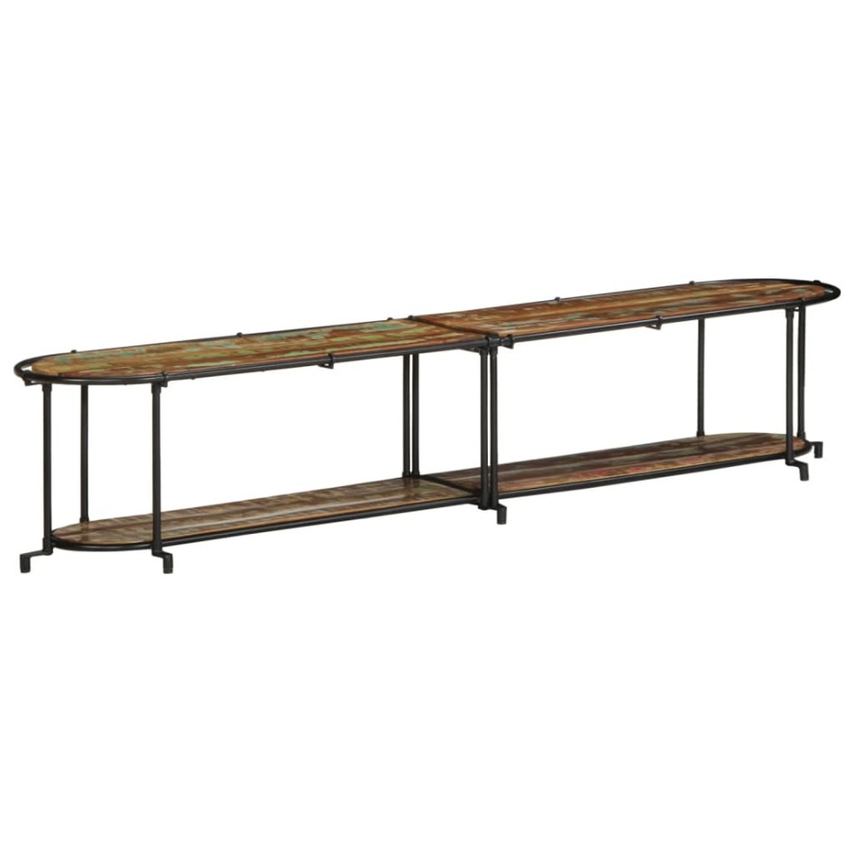 Mueble de TV madera maciza reciclada 200x42x40