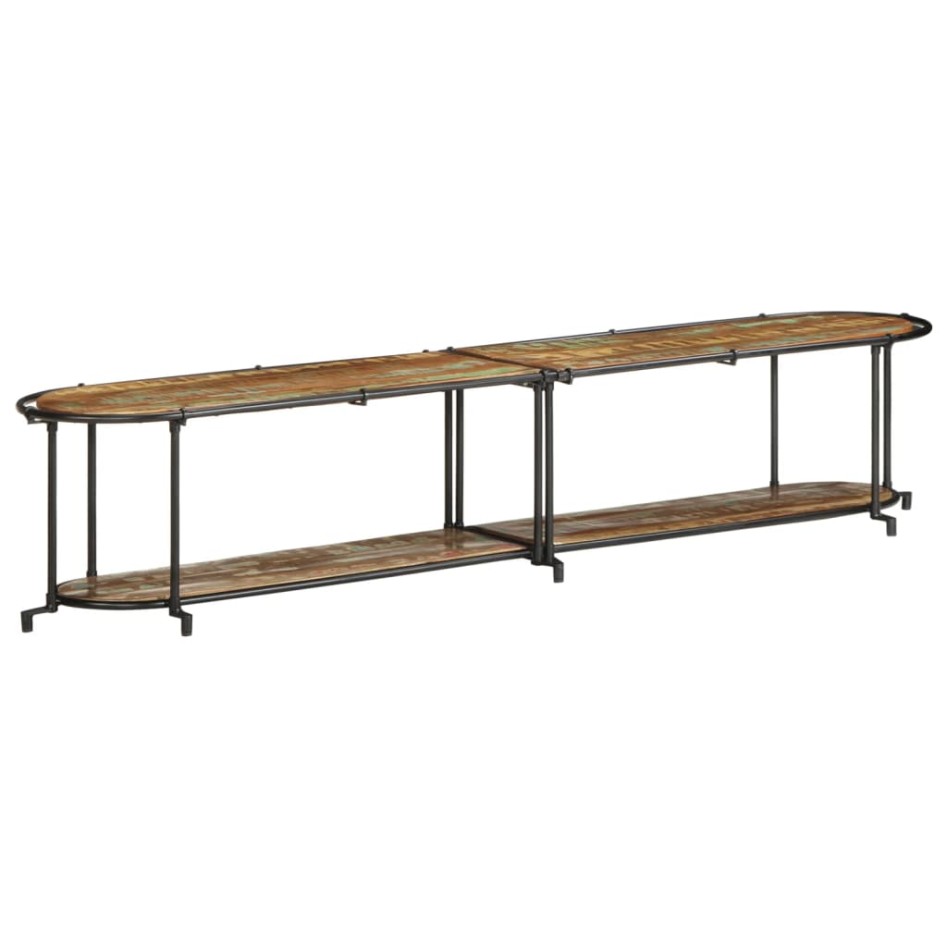 Mueble de TV madera maciza reciclada 200x42x40