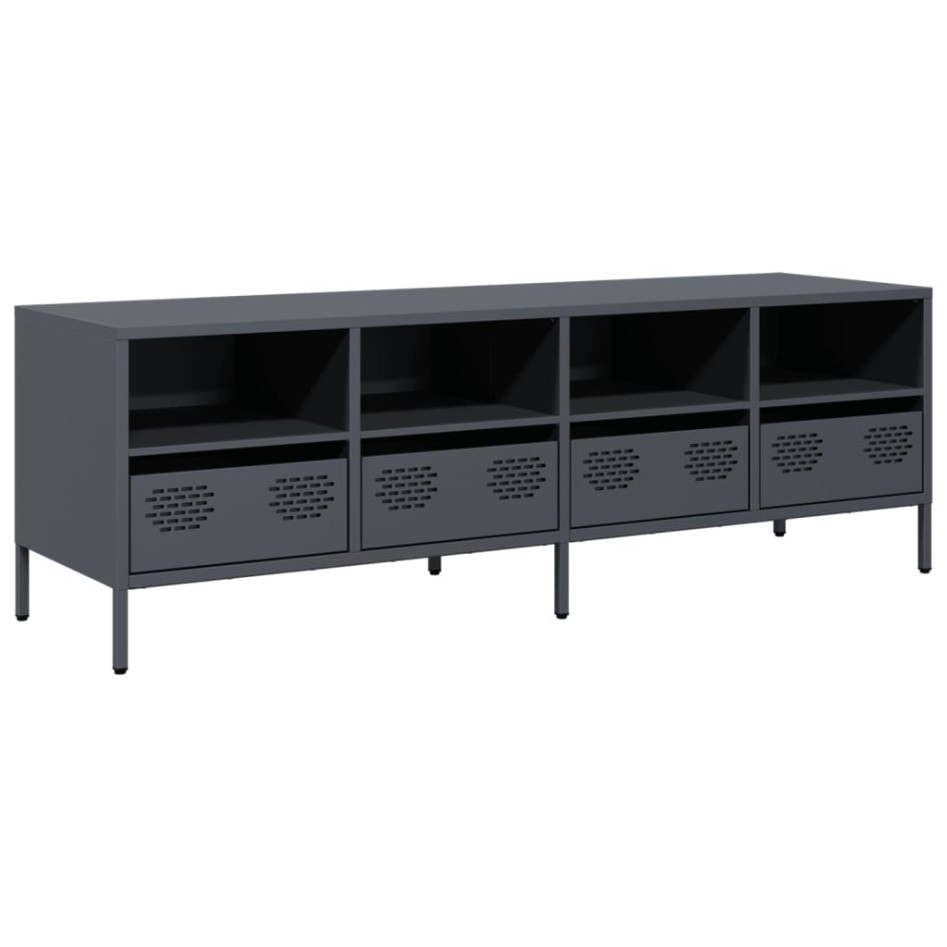 Mueble de TV acero laminado en frío antracita 135x39x43,5