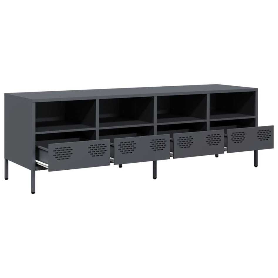 Mueble de TV acero laminado en frío antracita 135x39x43,5