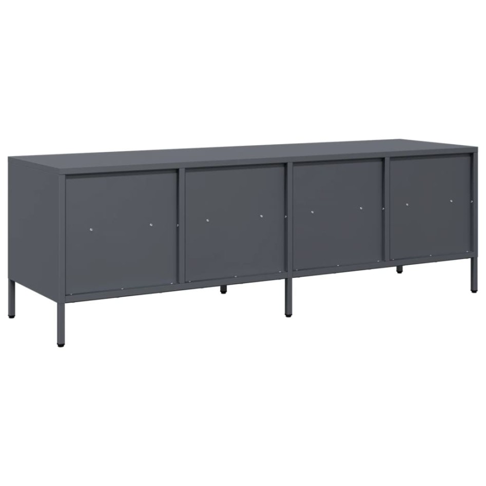 Mueble de TV acero laminado en frío antracita 135x39x43,5