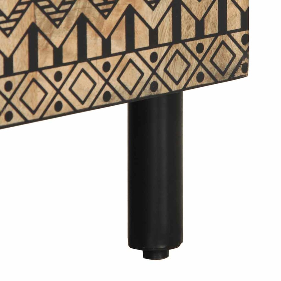 Aparador de madera maciza de mango rugosa 60x33,5x75