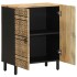Aparador de madera maciza de mango rugosa 60x33,5x75
