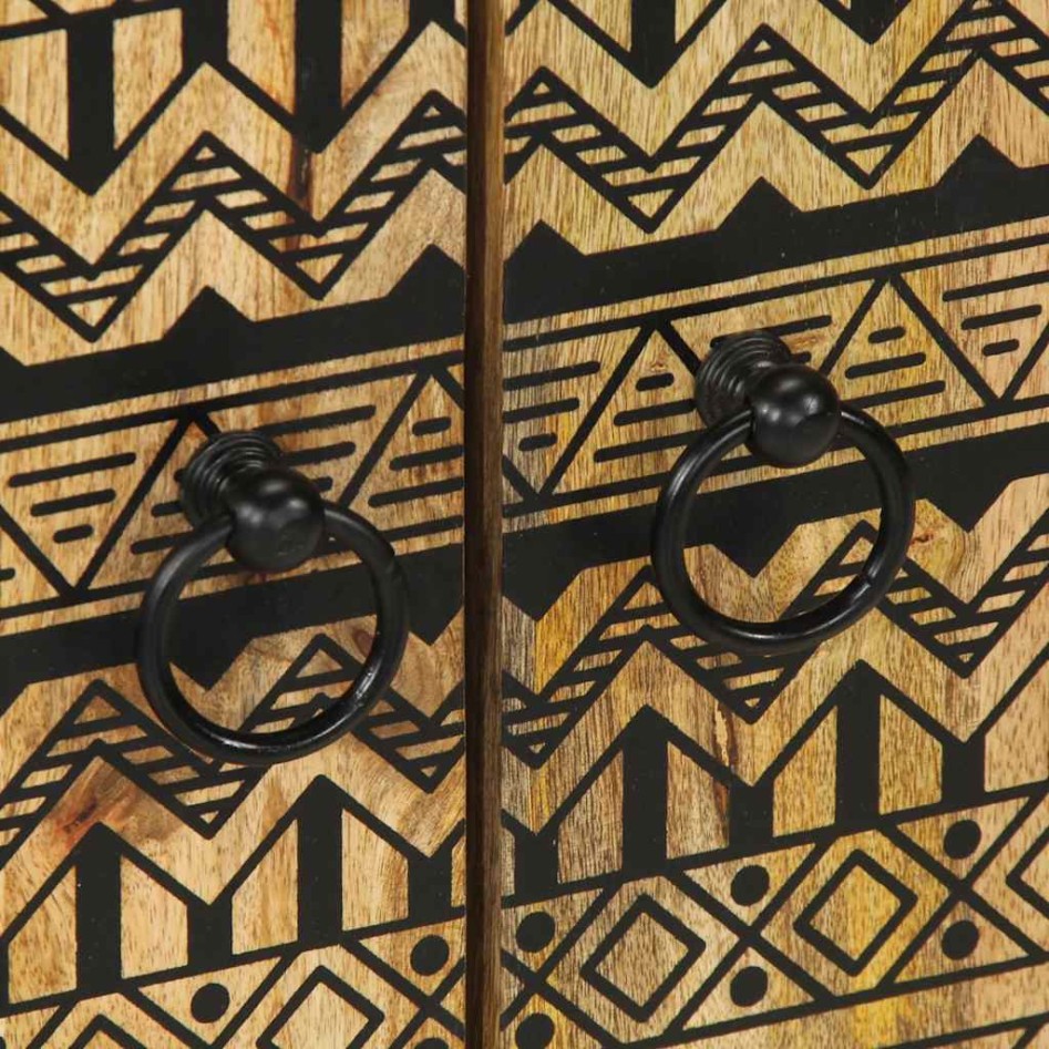 Aparador de madera maciza de mango rugosa 60x33,5x75