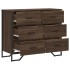 Cajonera de madera de ingeniería marrón roble 91x35,5x74,5