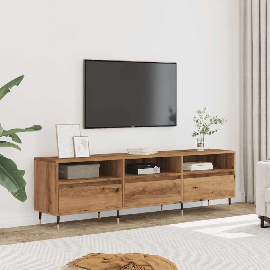 Mueble de TV madera de ingeniería roble artisan 150x30x44,5