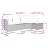 Set de muebles de jardín 5 pzas y cojines ratán sintético
