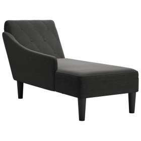 Tumbona con almohada y reposabrazo derecho tela