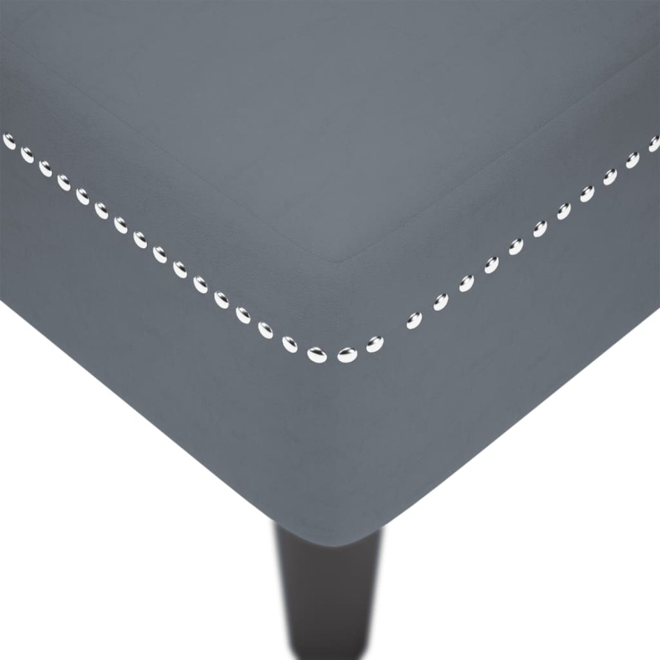 Tumbona con almohada reposabrazo derecho terciopelo gris