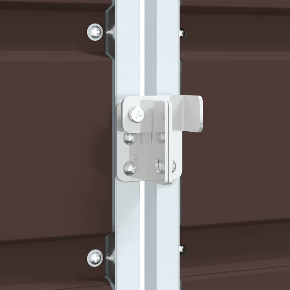 Cobertizo contenedores dobles basura acero marrón 144x81x113