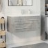 Set muebles de baño 2 piezas madera contrachapada gris