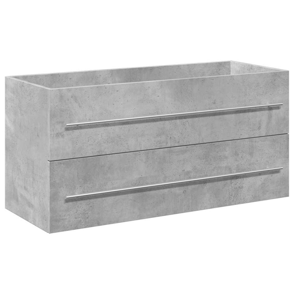 Set muebles de baño 2 piezas madera contrachapada gris