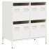 Aparador de acero laminado en frío blanco 68x39x73,5