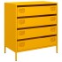 Aparador acero laminado en frío amarillo mostaza 68x39x73,5