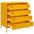 Aparador acero laminado en frío amarillo mostaza 68x39x73,5