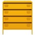 Aparador acero laminado en frío amarillo mostaza 68x39x73,5