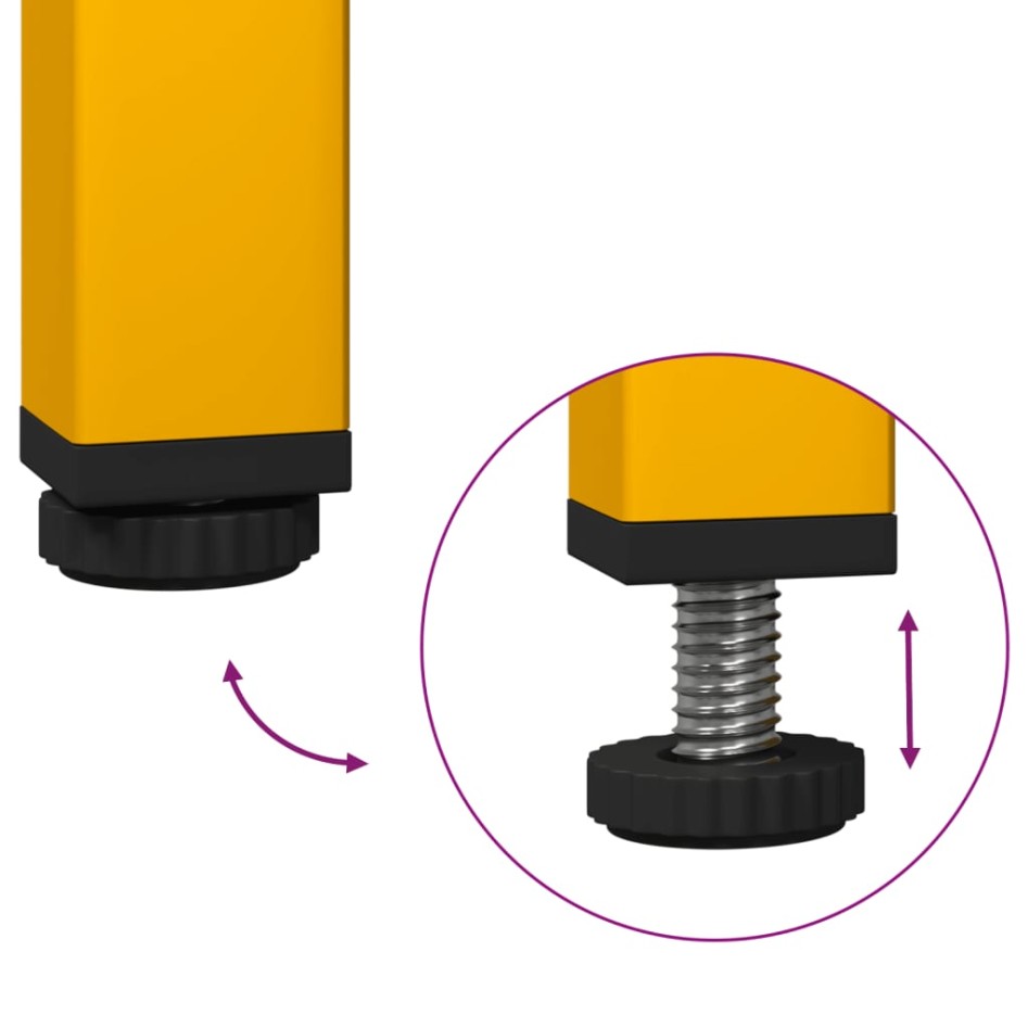 Aparador acero laminado en frío amarillo mostaza 68x39x73,5