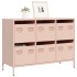 Aparador de acero laminado en frío rosa 101,5x39x73,5