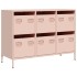 Aparador de acero laminado en frío rosa 101,5x39x73,5