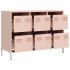 Aparador de acero laminado en frío rosa 101,5x39x73,5