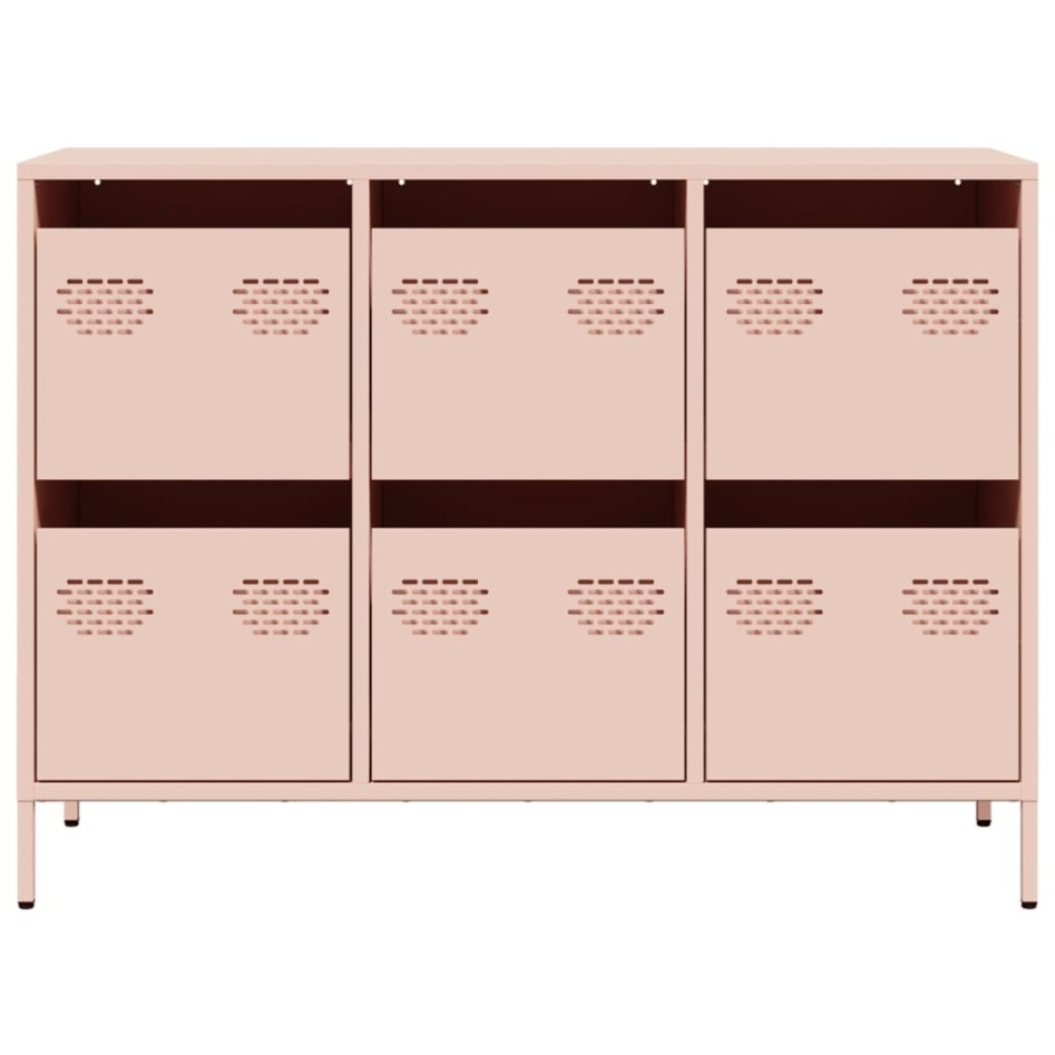 Aparador de acero laminado en frío rosa 101,5x39x73,5