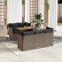 Set de muebles de jardín 6 pzas y cojines ratán sintético