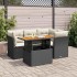 Set de muebles de jardín 5 pzas y cojines ratán sintético