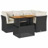 Set de muebles de jardín 5 pzas y cojines ratán sintético