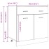 Armario inferior cajón madera roble artisan 80x46x81,5