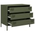 Aparador de acero laminado en frío verde oliva 68x39x58,5