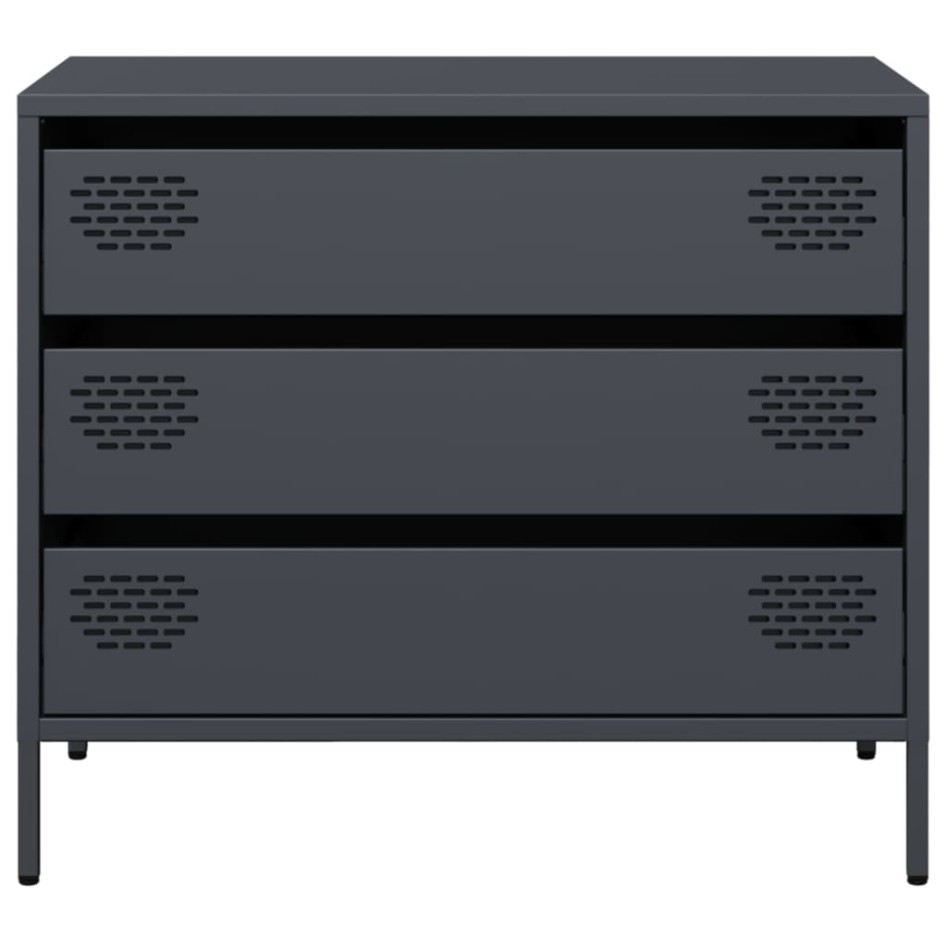 Aparador de acero laminado en frío antracita 68x39x58,5